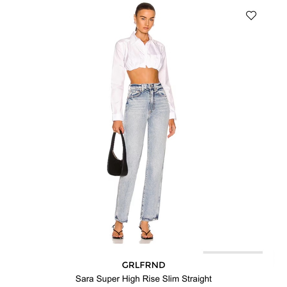 GRLFRND Sara Super High Rise Slim Straight Leg Jeans